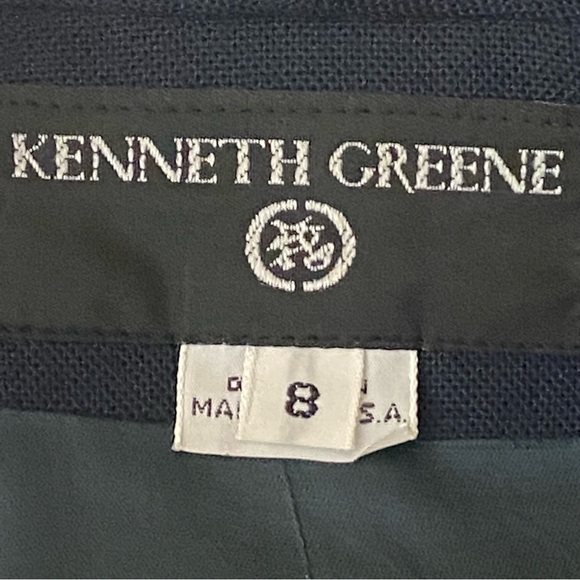 KENNETH GREENE navy, Vintage, double-breasted blazer with POCKETS. Size 8. EUC - Picture 9 of 12